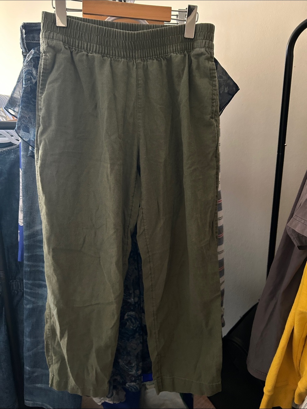 Old Navy Olive Green Cargo Pants with Elastic Waist